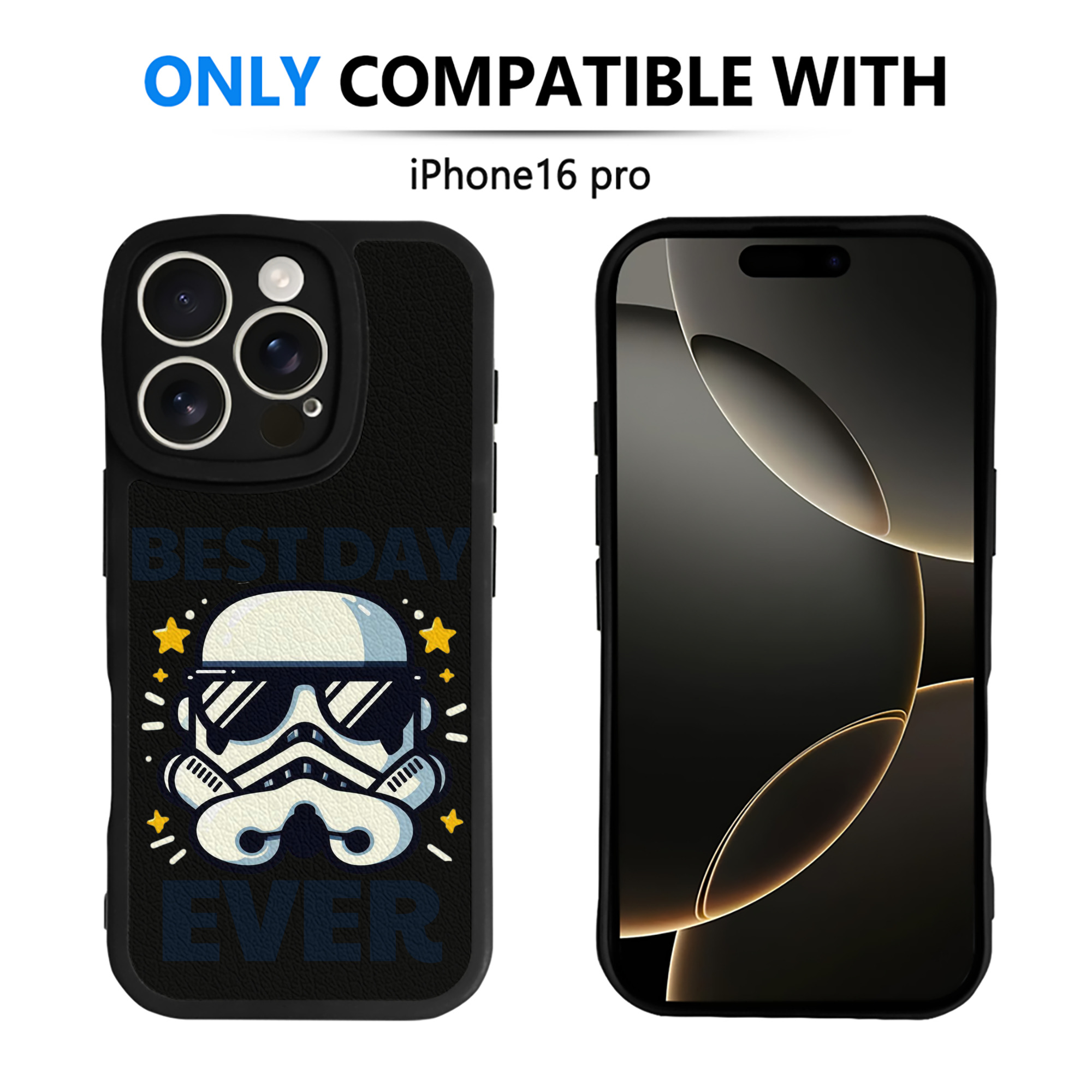 （画像用） スター・ウォーズ Star Wars 【iPhone 16シリーズ対応】シリコンスマホケース（レザー調） 材質：シリコン